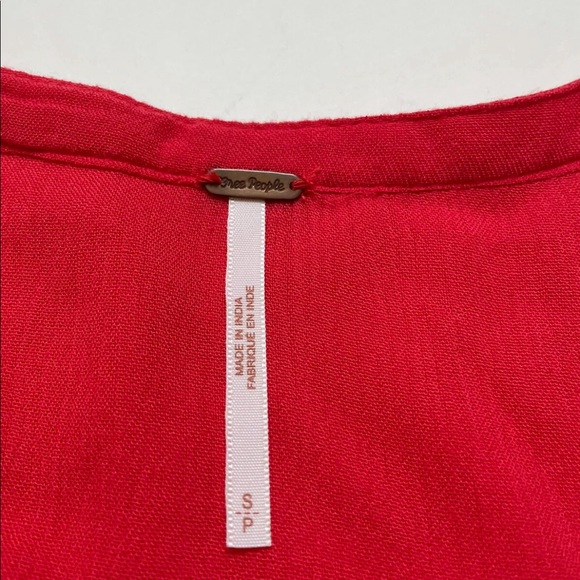 FREE PEOPLE Long Sleeve Tunic Top Sz Small - Picture 7 of 7